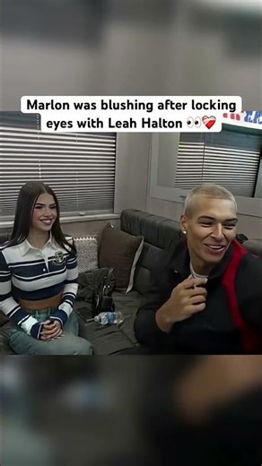 He was blushing after locking in Leah Halton's eyes! #shorts #leahhalton #funny #eyecontact #cute