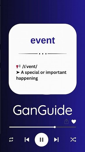 A1 English Word: EVENT | Meaning & Pronunciation