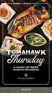 Make your Thursday nights extraordinary with Tomahawk Thursdays at Twin Creeks Steakhouse. Reserve your table now and treat yourself to the ultimate steakhouse indulgence! | Silverton Casino