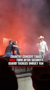 Country singer Gavin Adcock stayed composed as security swiftly tackled a fan who stormed the stage during his Kansas concert. | Fox News
