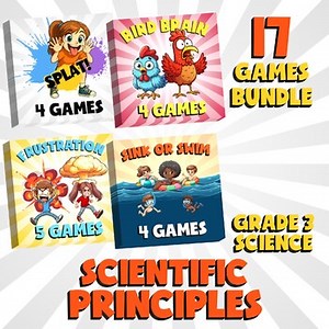 19 No Prep Science Games Bundle C - Scientific Principles - Grade 3 Review