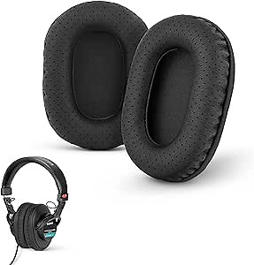 Brainwavz Perforated Replacement Earpads for Sony MDR 7506, V6 & CD900ST with Memory Foam Ear Pad & Suitable for Other On Ear Headphones (Black)