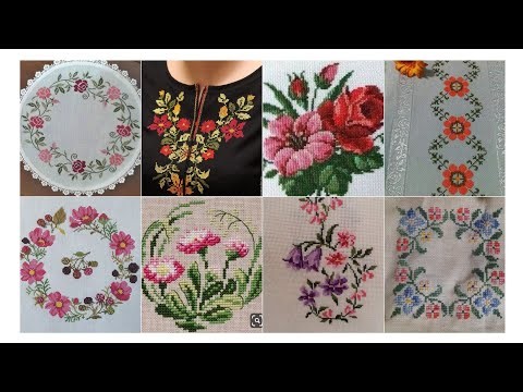 Latest stunning cross stitch pattern/New karhai design/dosuti design ideas