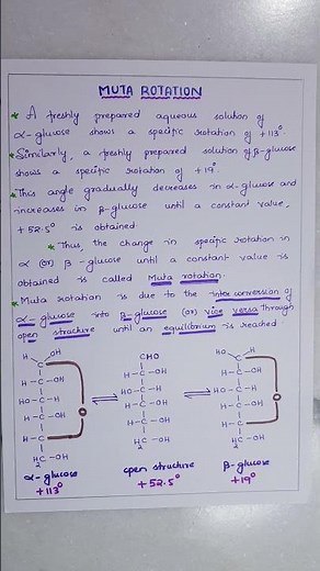 Muta rotation, CARBOHYDRATES, B.Sc, Semester IV, Second year
