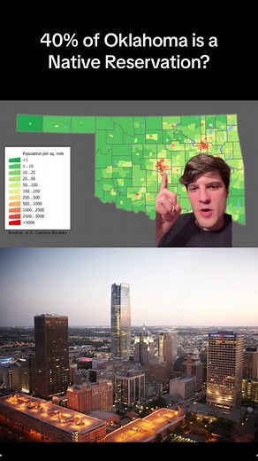 Replying to @toastedteacher #greenscreen Looking at #Oklahoma’s population map! Oklahoma is the 28th most populous state, with just over 4 million residents. Despite this low population, the state is home to two of the 50 largest #cities in the country, #OklahomaCity (or #OKC), with about 650,000 residents, and #Tulsa, with 410,000. The OKC and Tulsa #metro areas are home to 2/3 of the state’s population, and #Norman, home to the #UniversityofOklahoma, is the 3rd biggest city in the state (OKC’s