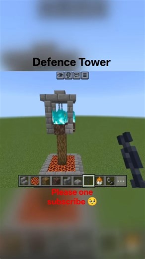 minecraft defence tower build hack 😊