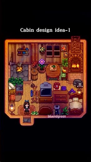 Stardew Valley cozy cabin design idea