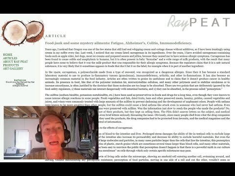 Carrageenan - Dr. Ray Peat (read by Jared Pitts)