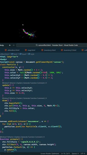 Cursor Effect Using HTML, CSS & JavaScript | Magical UI Design #Shorts