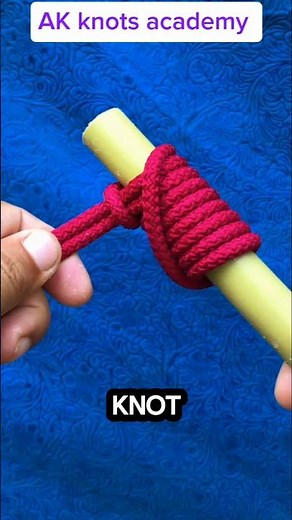 Self-Tightening Rope Knot That Locks Around a Stick Instantly👌