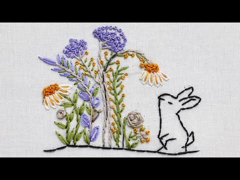Garden embroidery ✨| HANDMADE EASY TUTORIAL
