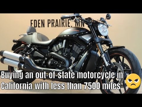 Can I register an out of state Motorcycle in California?