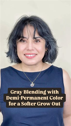 Gray Blending with Demi-Permanent Color