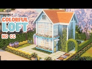Colorful Tiny Loft 🌼 Sims 4 Speed Build
