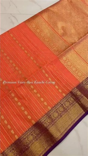 2399/-Premium Vaira Oosi Concept Kanchi Cotton with Big Kanchi zari border.//9000375730