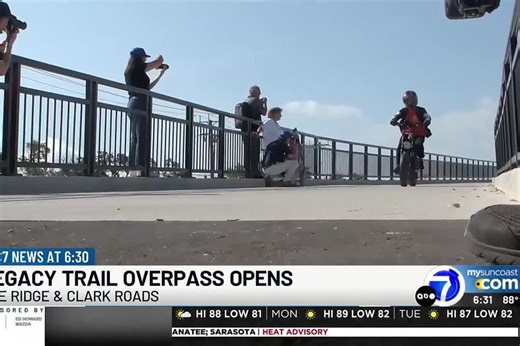 Legacy trail overpass at Bee Ridge and Clark Roads officially opens - NewsBreak
