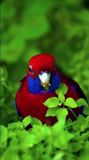 Australia’s Most Colourful Bird? 🦜 Crimson Rosella Eating Breakfast, #CrimsonRosella