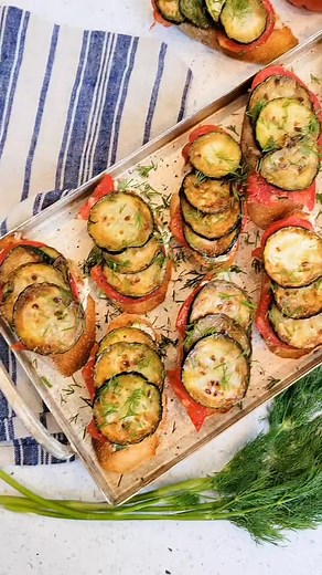 158K views · 2.1K reactions | EASY, garlicky zucchini tomato crostini! These are so great for summertime! Get the full recipe here: https://tatyanaseverydayfood.com/zucchini-tomato-crostini/ | Tatyana's Everyday Food | Facebook