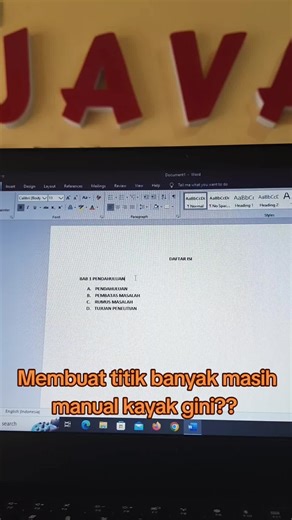 Tips Cepat Membuat Titik Banyak di Microsoft Word