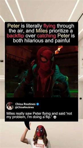 Miles eeally prioritized a backflip over catching Peter #shorts