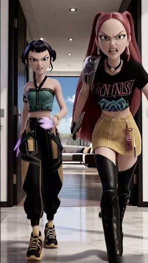 He was afraid of getting beaten 😂🤣#rumi #jinu #kpop #couplecomedy