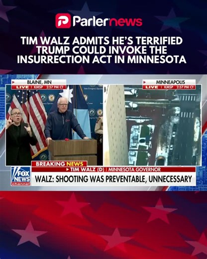 Parler on Instagram: "“I’m terrified President Trump has the power to invoke the Insurrection Act in Minnesota.”"