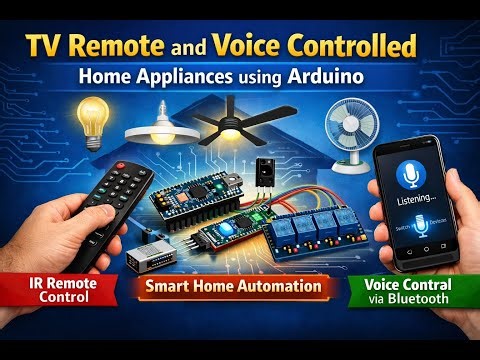 TV Remote and Voice Controlled Home Appliances using Arduino