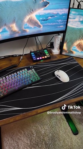 This XXL RGB mouse pad charges your phone wirelessly, holds it magnetically, and keeps your setup clean while you work or game #TikTokShopCreatorPicks #TikTokShopStockUp #DeskSetup #WirelessCharging #GamingAccessories