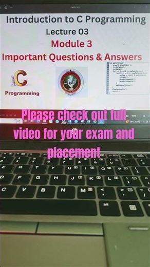 Important questions and answers on Array and string| Introduction to C programming VTU KTU JNTU AU