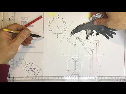 Solid geometry of a hexagonal pyramid & a hexagonal prism