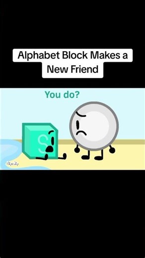 Plate Befriends Alphabet Block #bfb #bfdi #animation #objectshows #viral #fyp #shorts