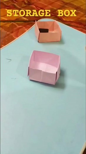"No Tape No Glue Storage Box | 1 Minute Easy Paper Craft #short #@CrafterBharti "