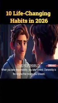 Pixar 3D 10 Life-Changing Habits in 2026 | Motivational Animation to Transform Your Year #shorts