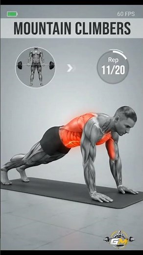 Mountain Climber 🔥 Burn Fat & Build Core Strength #shorts