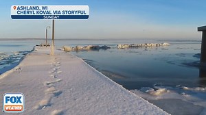 Volume up! 🔊 The surreal sounds emanating from icy waters Sunday might have turned Lake Superior into "Lake Eerie." https://bit.ly/3H9OQFd | FOX Weather