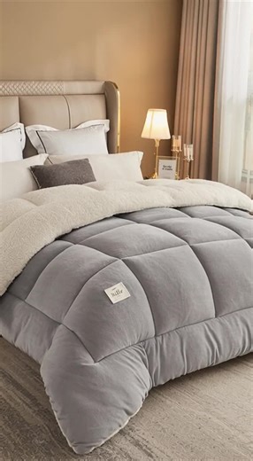 BoveLink Crystal Velvet Comforter with Sheepskin Fleece