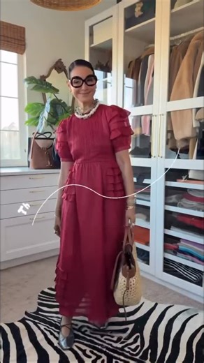 Unlogical Poem on Instagram: "A lovely video of Unlogical Poem Classic pieces from Roz, @roz_creativestylist ,a stylist based in California, who loves Unlogical Poem‘s craftsmanship, the poetry, and the storytelling… all of these speaks to her in a special way. ♥️🥰 @unlogicalpoem #unlogicalpoem 👗Shop the dress: Unlogical Poem Victorian Style Ruffled Red/Ramie Dress Item No.: UP2024SS110802 Price:174USD Unlogical Poem Paper-cut Flocked Embroidered Cape Sleeve Dress Item No: UP2023