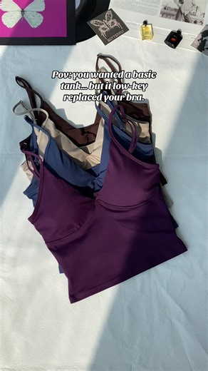 Spaghetti Strap Tank with Invisible Padding 🤍 Deep V, Sleek & Effortless #tanktop #solid #sportswear #sports #comfy #breathable #sleeveless #sportstop #yogaoutfit #gymoutfit #basictop #outfit #tanks #doublelined #padded #gymwear #gymfit #gymtop #sporty #viraltop #workoutfit #GymTok #workout #Running #DealDrops #Spotlight #TikTokMadeMeBuyIt#fitathome #FitnessLifestyle #gymhacks #gymrats #pinkgym#gymtokk #tracksuit #relaxwithtimeoff #ncmryuanniversarysale #yoga #gymwear #sports #womenswear #fashi