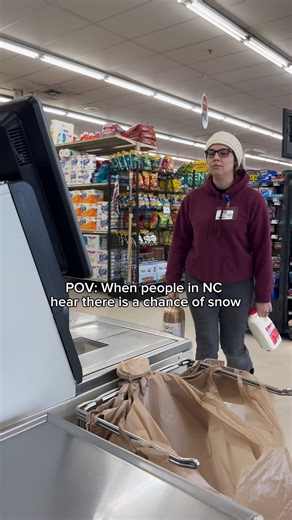 Excitement, intense preparation and a rush to the grocery store! ❄️ Do you prep for snowstorms in the Carolinas or take your chances? Let us know in the comments! | Carlie C's IGA