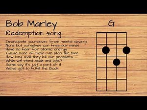 Bob Marley - Redemption song UKULELE TUTORIAL W/ LYRICS