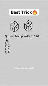 106K views · 1.8K reactions | Dice Reasoning Important Rule 樂✅️ #reasoning #tricks #reels | Exam Approach | Facebook