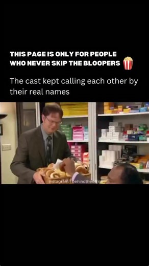TV Show Bloopers on Instagram: "The cast of The Office (US) had plenty of moments where the actors accidentally slipped out of character and called each other by their real names instead of character names, and it made for some great bloopers. In one season blooper compilation, Brian Baumgartner (Kevin Malone) actually calls Rainn Wilson “Rainn” instead of Dwight, and Wilson’s puzzled “WHAT?” is such a deadpan reaction that it becomes instantly funny as the scene collapses into laughter. Similar