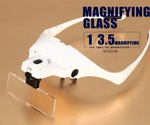 [Hot Item] Glasses LED Lighting Interchangeable Magnifier Functional Reading Rectangle Magnifier