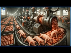 How Millions of Sausages Are Made Inside A Modern Food Factory – Pig Farming Documentary