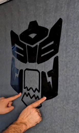 Transformers Dinobots insignia two hands drawing #transformers #dinobots #autobots #twohandsdrawing
