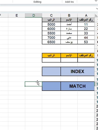 Mastering Excel's Index and Match Functions