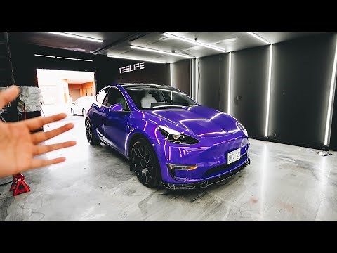 I Wrapped My Tesla Model Y Performance Purple! + Mods ☔