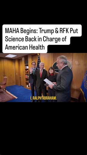 RedWhiteBlue News on Instagram: "Ralph Abraham is sworn in as President Trump and Secretary Kennedy lead American healthcare in a bold new direction. Focused on real science, real data, and putting people first — this is exactly what the Make America Healthy Again (MAHA) movement is about. #MAHA #RFKJr #PresidentTrump #HealthFreedom ScienceOverProfit CDC #americafirst"