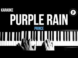 Prince - Purple Rain Karaoke Acoustic Piano Chords Cover Instrumental Lyrics