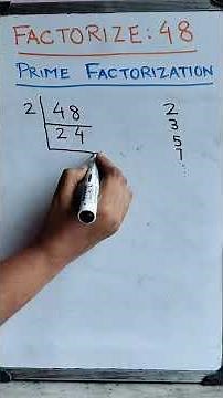 prime factorization of 48 by division method #primefactorisation
